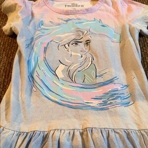 Frozen II Kids Casual Dress - Blue and Pink